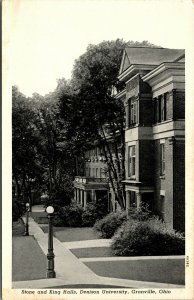 Vtg 1930s Stone & King Halls Denison University Granville Ohio OH Postcard