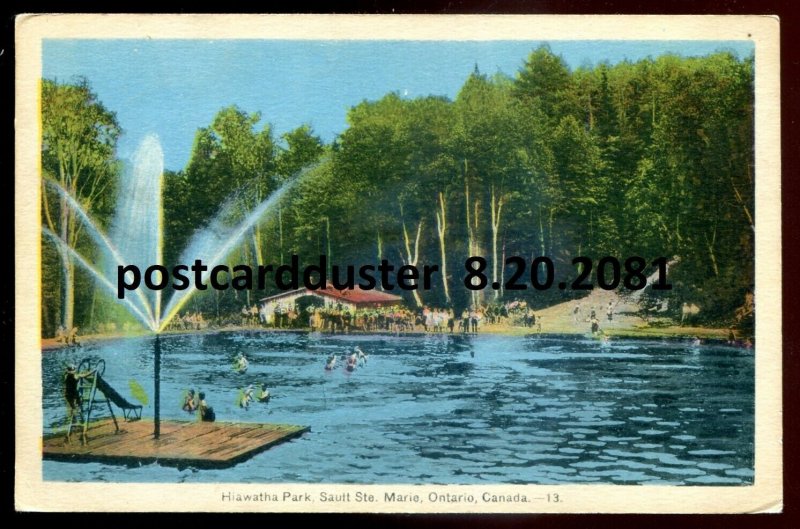 h2613 - SAULT STE. MARIE Ontario Postcard 1930s Hiawatha Park by PECO