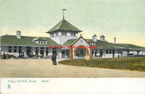 MA, Fall River, Massachusetts, Railroad Depot, Raphael Tuck & Sons Pub No 5534