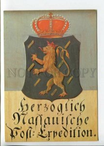 441709 Germany postal history coat of arms Nassau Old postcard