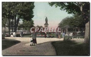 Old Postcard Reims squre Colbert