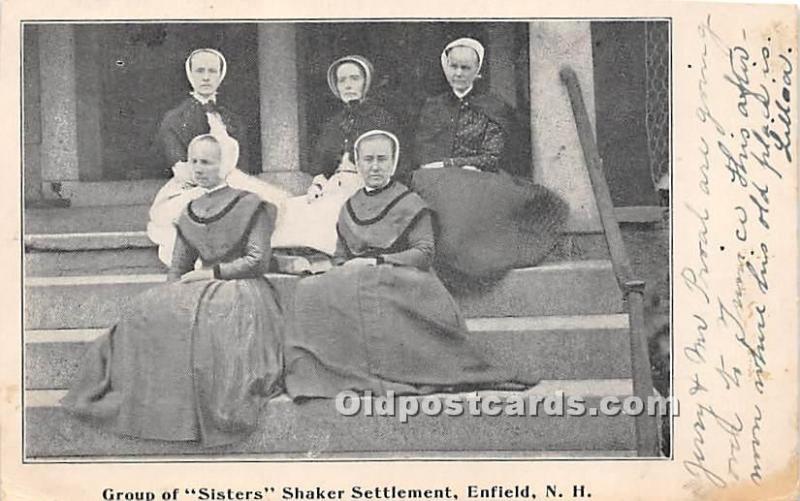 Group of Sisters Shaker Settlement Enfield, New Hampshire, NH, USA 1905 paper...