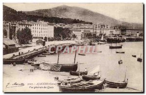 Old Postcard Ajaccion General view of the docks Corsica Corsica