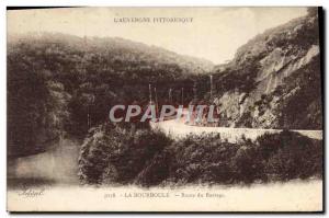 Old Postcard La Bourboule The dam road