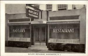 Washington NJ Baylor's Restaurant Postcard