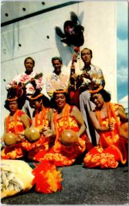 HONOLULU, HI Hawaii   Group of Hawaiian SERENADERS- Lurline   c1960s  Postcard
