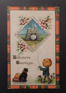 1911 USA Halloween Postcard Cover From Akron OH to Medina OH