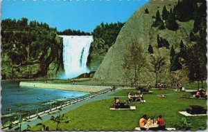 Canada Endroit Ideal Pour Pique Nique Montmorency Quebec Chrome Postcard C080