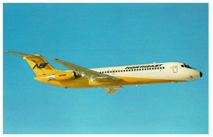 Northeast Airlines McDonnell Douglas DC 9 31 Yellowbird Look Postcard 1972