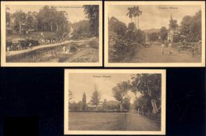 indonesia, Lot of 7 Postcards, CELEBES MENADO, Tomohon, Sonder, Tondano (1920s)