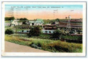 1935 Sleepy Hollow Gardens Henry Field Seed Co. Shenandoah Iowa Vintage Postcard