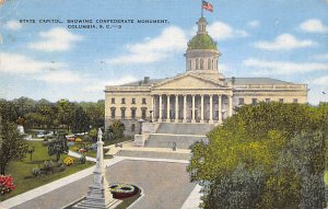 State capital, Confederate monument Columbia, South Carolina