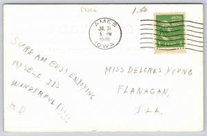 RPPC~Beardshear Hall & Engineering Hall Iowa State U Ames IA~Real Photo Postcard