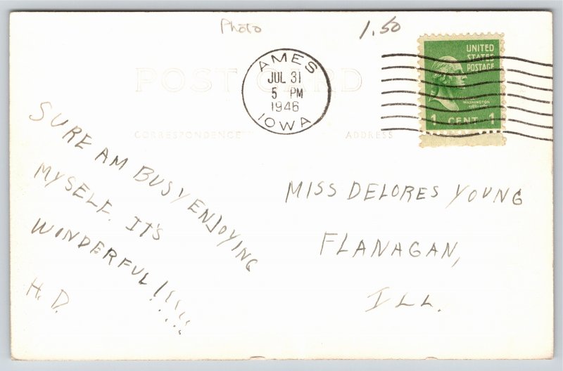 RPPC~Beardshear Hall & Engineering Hall Iowa State U Ames IA~Real Photo Postcard