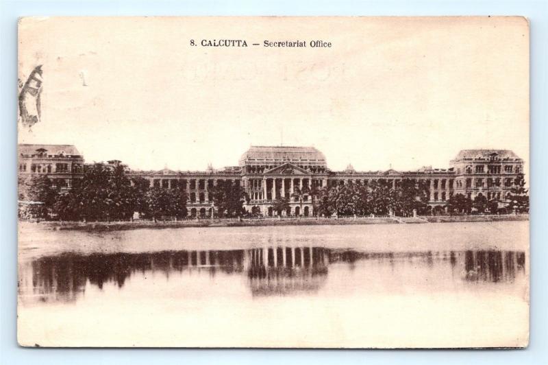 Postcard India Calcutta Secretariat Office c1924 H21