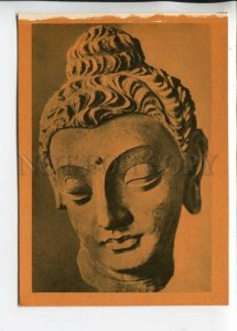 469242 USSR 1961 year Art of Ancient India buddha head postcard