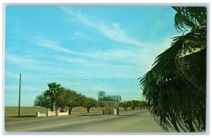 c1950's Entrance Laughlin AFB US 90 East Guard House Del Rio Texas TX Postcard