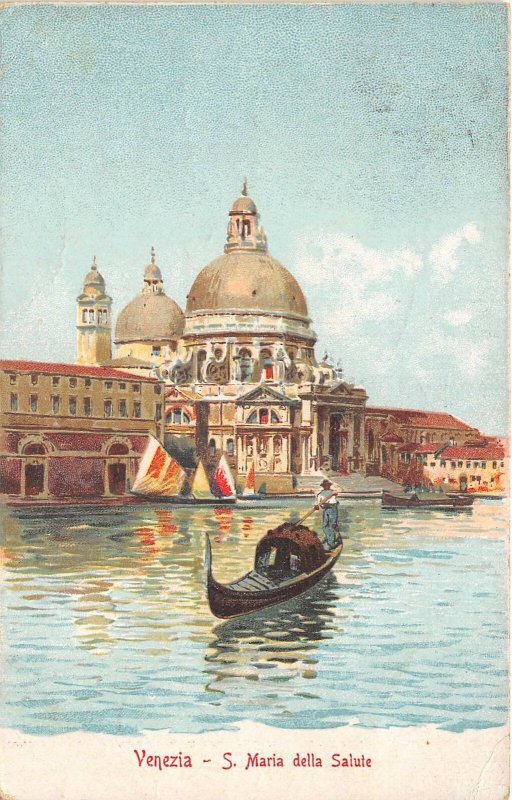 US6564 venezia s maria della salute italy postcard paiting