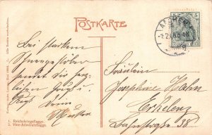 L410 German War Fleet Navy Warships 1908 vintage postcard