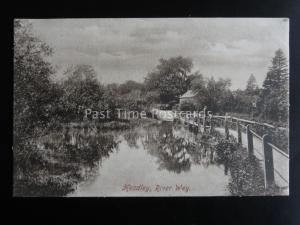 Hampshire HEADLEY River Wey & Footbridge - Old Postcard by Frith 46597