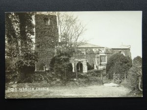 Bedfordshire OLD WARDEN St. Leonard Church - Old RP Postcard 
