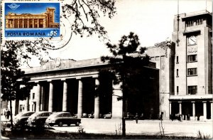 RPPC Transit Station Bucharest Romania Postage Stamp Maximum Real Photo Postcard