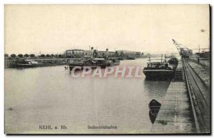 Old Postcard Kehl Rh Industriehafen Charter