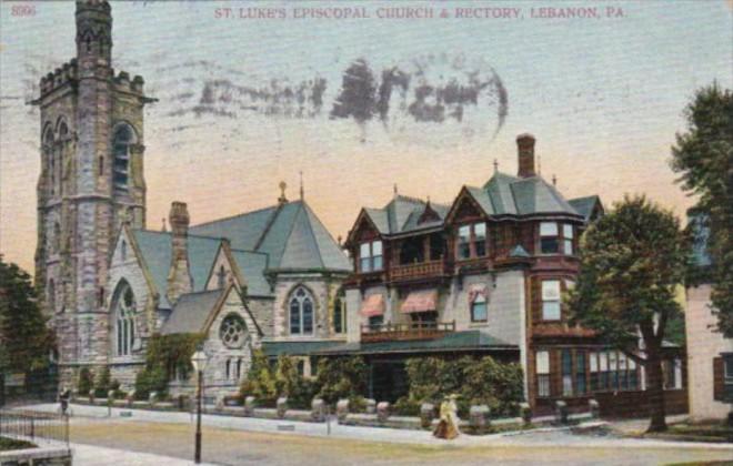 Church St Luke's Episcopal Church and Rectory Lebanon Pennsylvania 1908