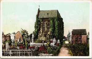 USA St Roch's Chapel And Campo Santo New Orleans Louisiana Vintage Postcard C032
