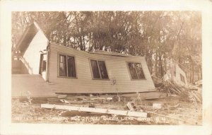 Real Photo Postcard 1931 Destruction from Tornado in Clear Lake, Iowa~124859