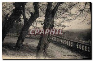 Old Postcard Juvisy landscape in the Park