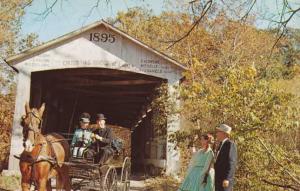 Billie Creek Covered Bridge and Village Horse and Buggy Parke County IN Indiana