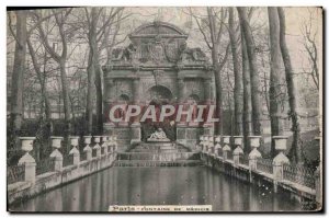 Old Postcard Paris Fountain Medicis