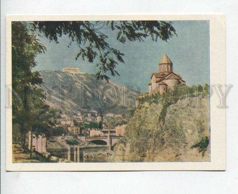 458772 USSR 1957 year Tbilisi Metekhi Castle old postcard