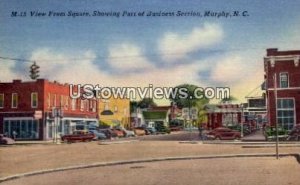 View from Square - Murphy, North Carolina NC Postcard