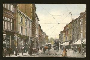 Great Britain 1906 Gallowtree Gate Leicester Postcard