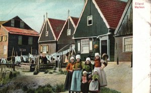 Vintage Postcard Eiland Marken Village Residential Houses Holland Netherlands