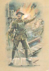 Military postcard Stadden uniform card raid on Zeebrugge 4th royal marine battal