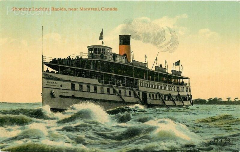Canada, Quebec, Montreal Lachine Rapids, Steamship, Lot of 2