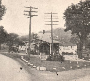 Danbury CT Gas Station Restaurant Roadside Postcard Connecticut