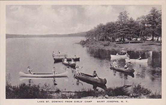 New York Saint Josephs Lake Saint Dominic From Girls Camp Albertype