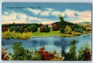 Puerto Rico Postcard Treasure Island Hotel Cidra 1952 Vintage Posted