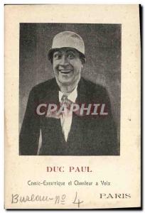 Postcard Old Duke Paul Comic eccentric singer and voice