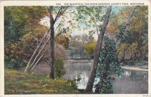 Wisconsin Kenosha The Beautiful Fox River Kenosha County Park 1934