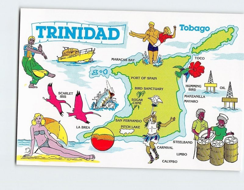 Postcard Trinidad Island, Trinidad and Tobago