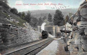 Hoosac Tunnel Western Portal Railroad Train North Adams Massachusetts postcard