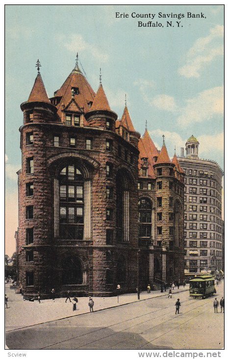 Erie County Savings Bank, Cable Car, BUFALO, New York, PU-1915