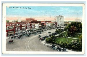 East Randolph St Enid OK Oklahoma Street Scene Postcard (W26)