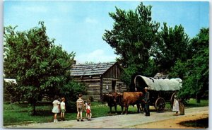 M-76595 Ox Team & Historic Conestoga Wagon Lincoln's New Salem State Park IL