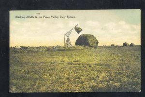 PECOS VALLEY NEW MEXICO NM ALFALFA FARMING FARM VINTAGE POSTCARD